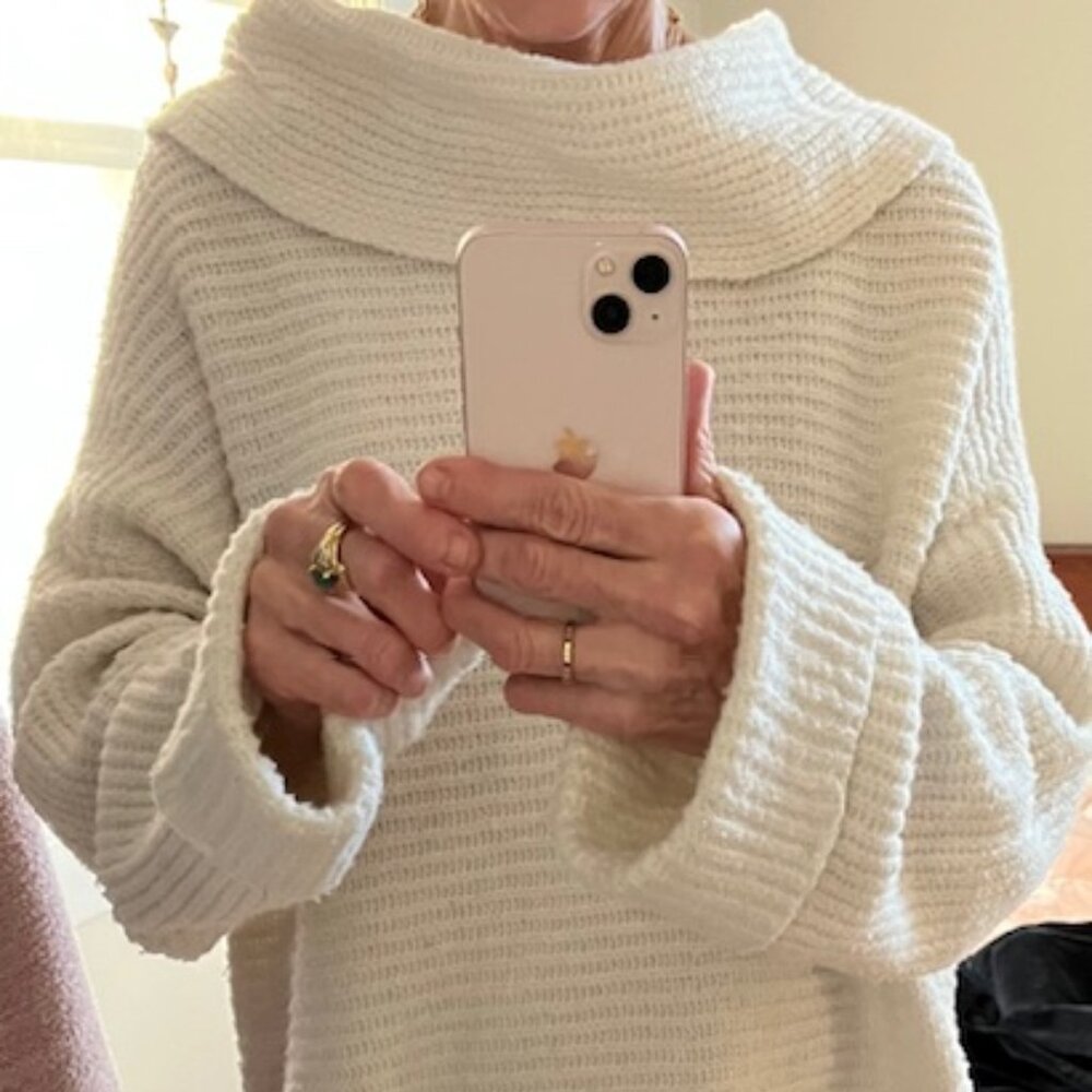 Anthropologie Pilcro Size S Oversized Chunky Ribbed Turtleneck Sweater Size L